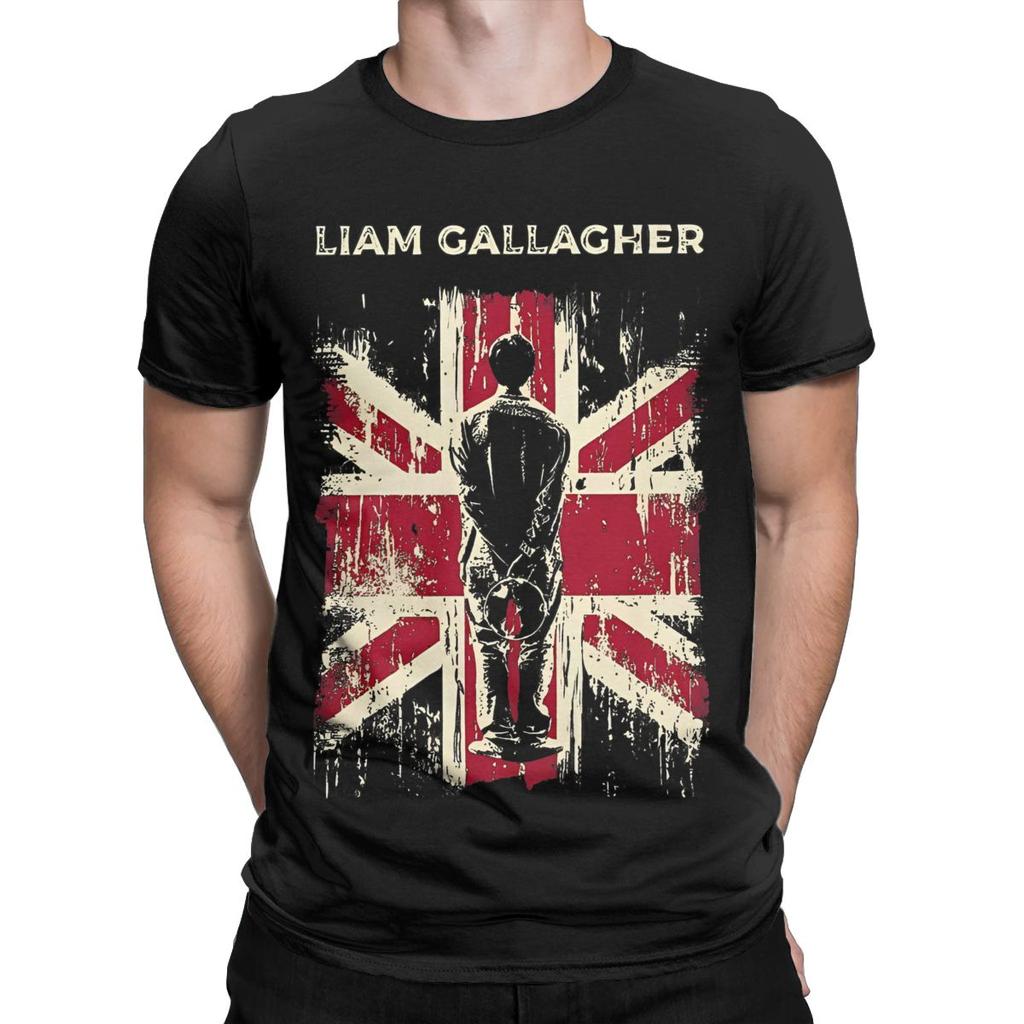 Men Women's Vintage Liam Gallagher Band Singer Graphic Printed Tee Shirt Apparel Vintage Cotton T Shirts Tee Clothing Summer