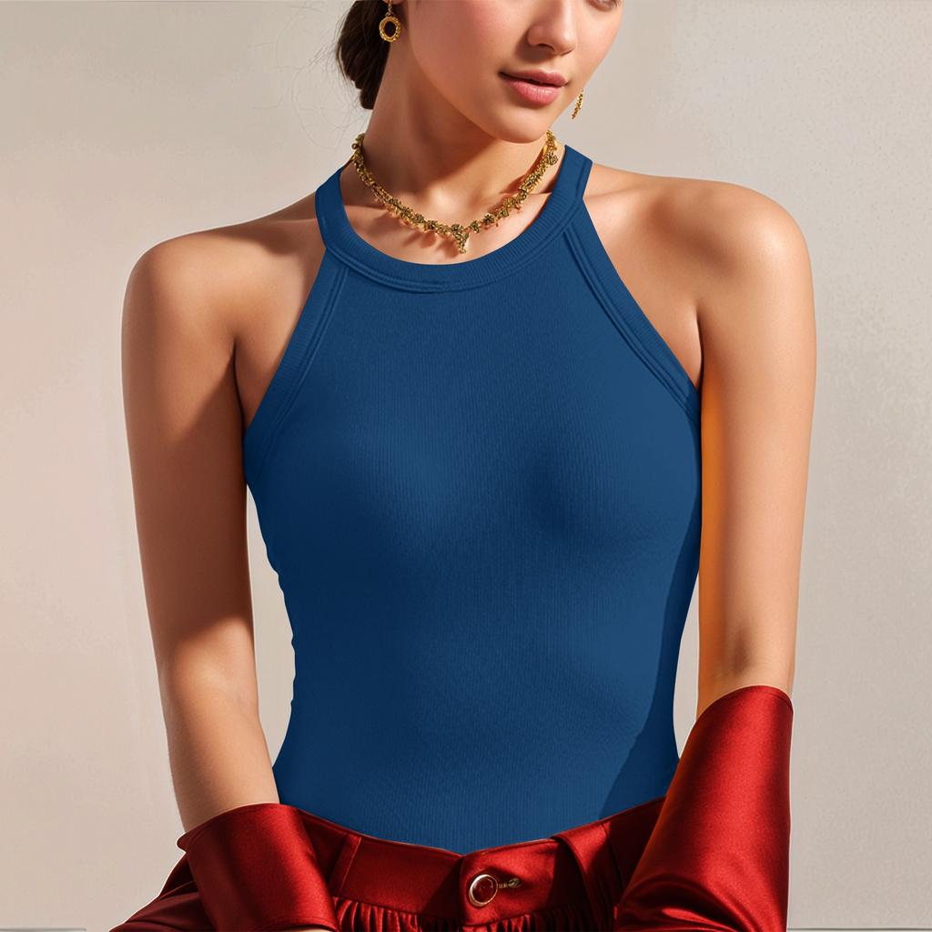 Женское нижнее белье для спины с подушкой для груди, без рукавов, свисающая горловина, майка