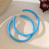 Women Simple Personality Candy Color Round C-shaped Women Jewelry Hoop Earrings Round Earrings