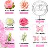 Flower Cake Toppers with Butterfly Happy Birthday and Artificial  Rose Flowers Eucalyptus Butterflies for Birthday Wedding