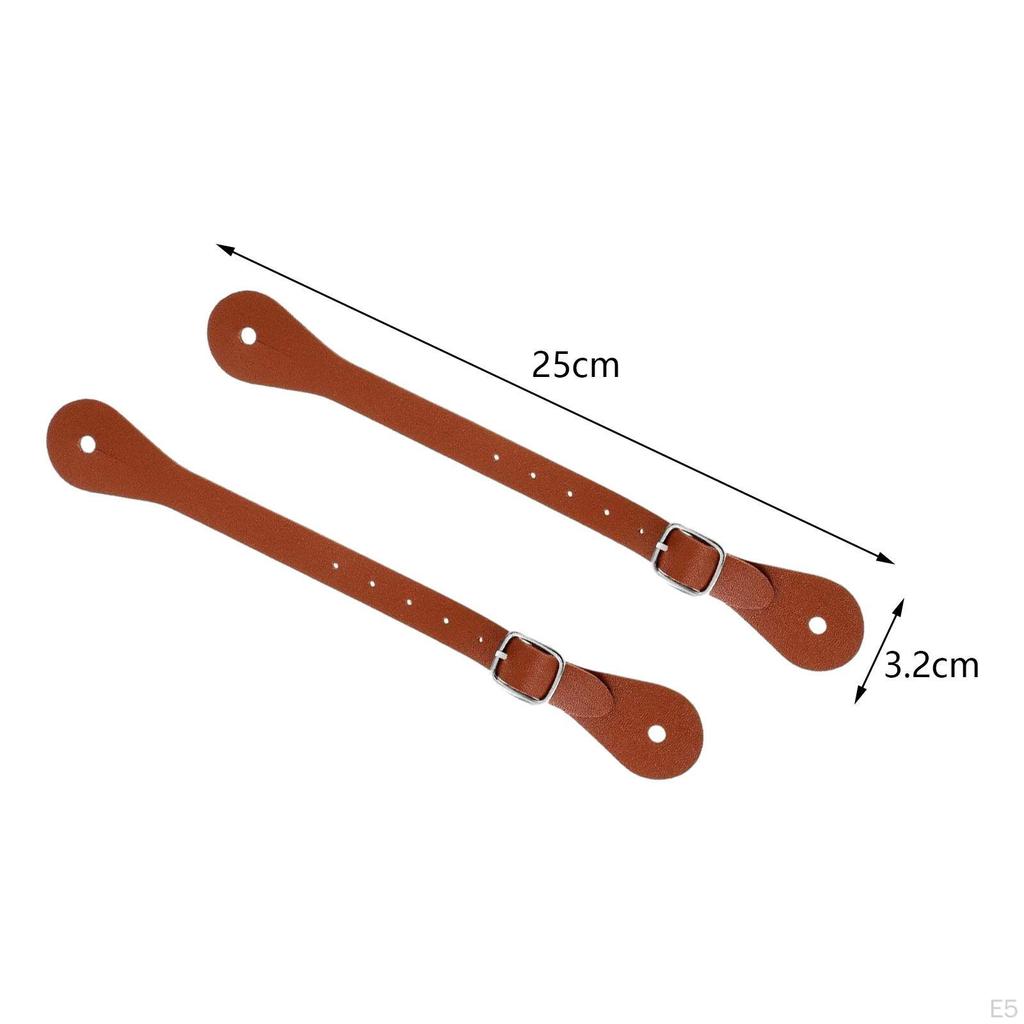 2 шт. PU кожаный ремень шпоры однослойный вестерн мужчины женщины регулируемый ботинок для
