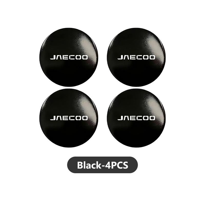 4Pc Aluminum Metal Emblem Car Wheel Center Hub Caps Sticker Badge For JAECOO J7 PHEV J8 2WD AWD
