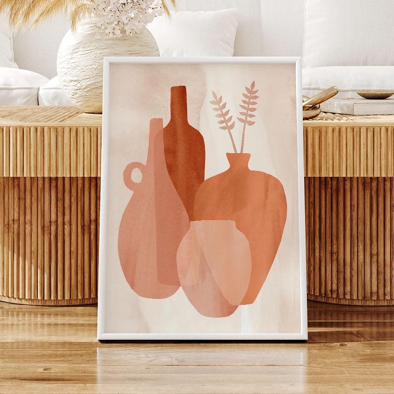 Бохо Абстракция Солнце Ваза Лист Настенная Живопись Холст Картина Скандинавские Абстрактные Плакаты И Принты Картины для Декора Интерьера Гостиной