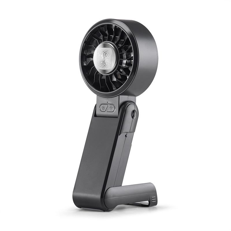 Portable Neck-Hanging Handheld Fan with Semiconductor Cooling and Foldable Ice Pack