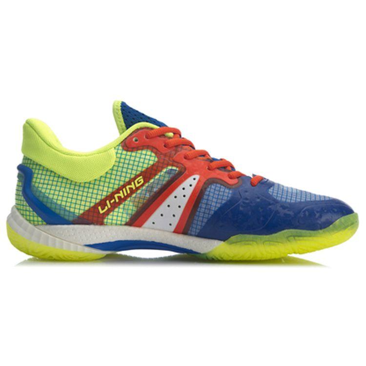 Кроссовки для бадминтона Li Ning Falcon 4 из ткани с противоскользящим покрытием и износостойкостью, мужские, флуоресцентно-желтый, зеленый, AYAR001-1