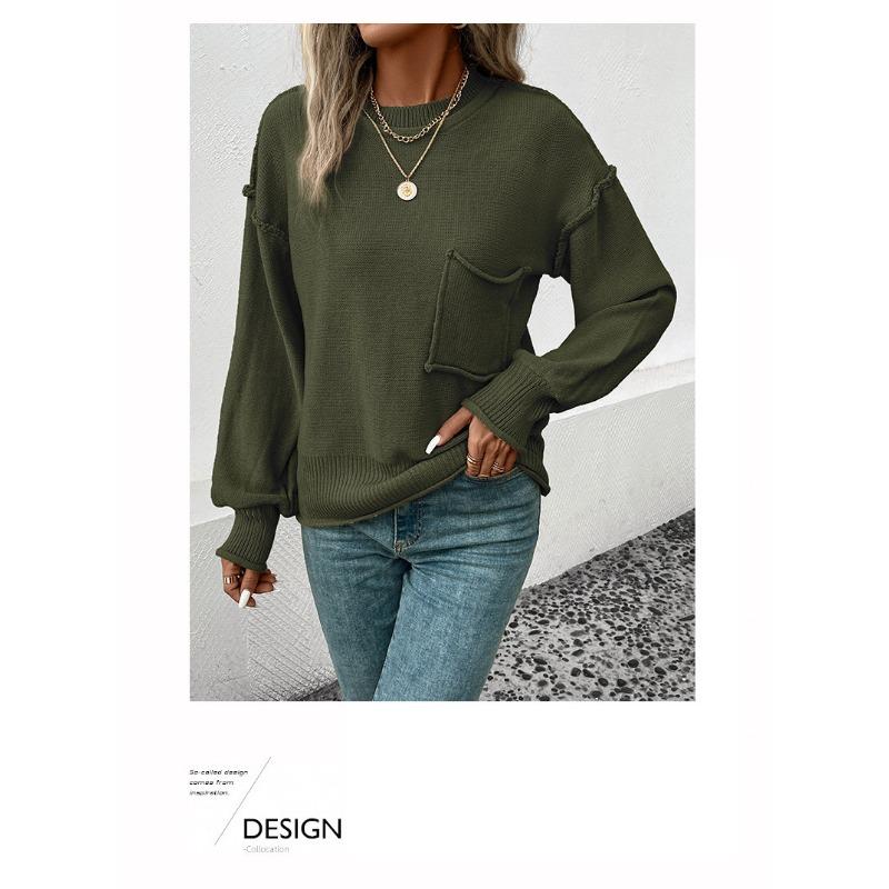 Women S Long Sleeve Solid Color Casual Fashion Sweater