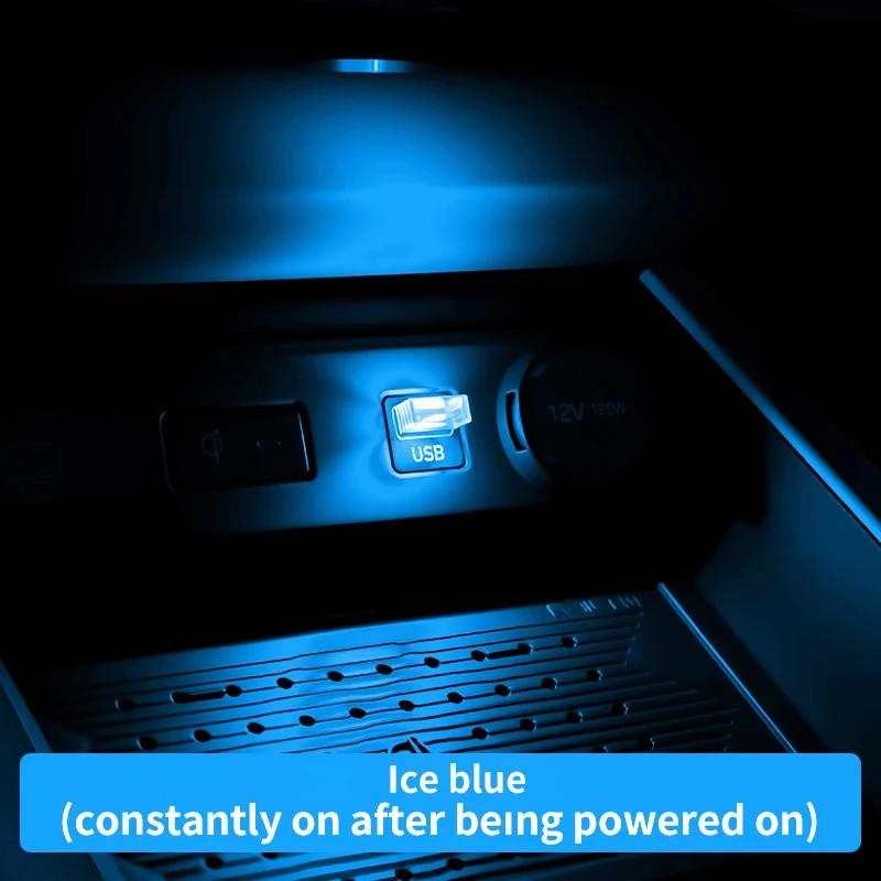 Автомобильная подсветка салона, модификация интерьера со светодиодной подсветкой для ног, радужная подсветка, приветственная USB-подсветка салона