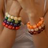 Bohemian Irregular Round Resin Bracelet - Elegant, Versatile Jewelry for Women
