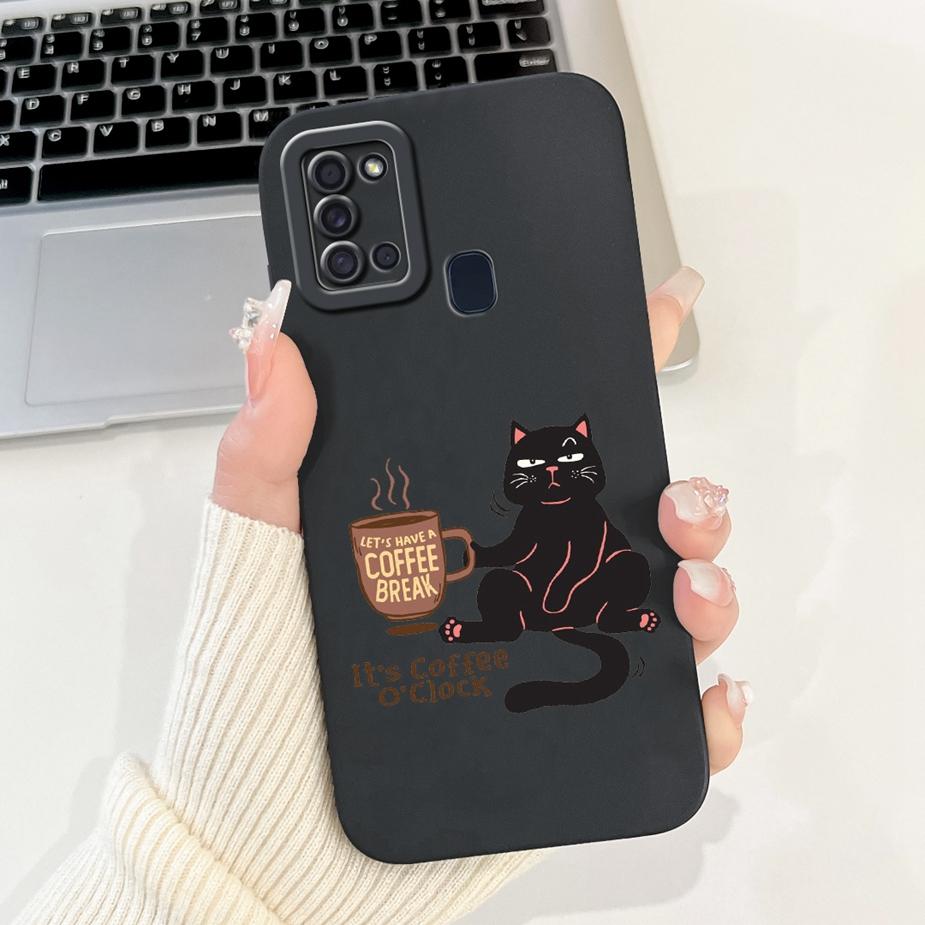 Чехол для Samsung Galaxy A21s SM-A217F Новый модный чехол с рисунком в виде мультфильма Ударопрочный чехол для телефона Samsung A21s A 21 s Мягкий чехол