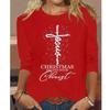 2025 Autumn & Winter Women's New Casual Crew Neck Long Sleeve Top 3D Christmas Pattern
