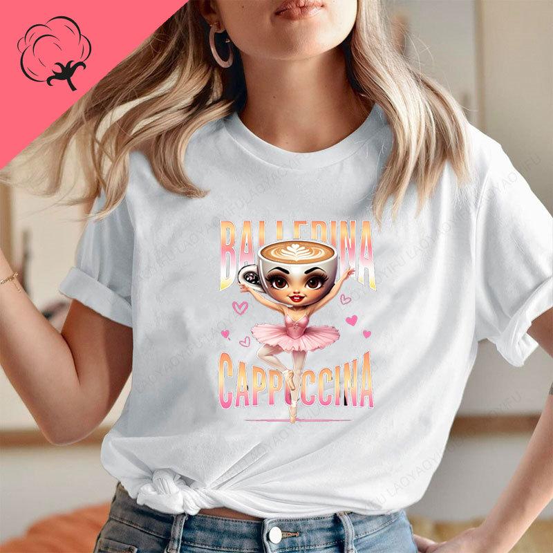 Unique New Arrival Ballerina Cappucina Italian Brainrot Unisex 100 Cotton Short Sleeve ONeck Classic Streetwear Graphic Tee