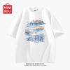 MINISO Повседневная хлопковая футболка свободного кроя с коротким рукавом