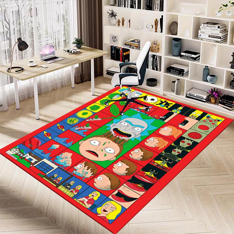 Abstract Cartoon Characters Carpet For Playroom Bedroom Living Room Sofa Home Decorkids Game Area Rug Nonslip Floor Mat
