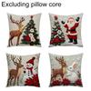 Christmas Pillow Cover Snowflake Velvet Jacquard Christmas Tree Elk Pillow Cushion Holiday Decoration Cushion Cover
