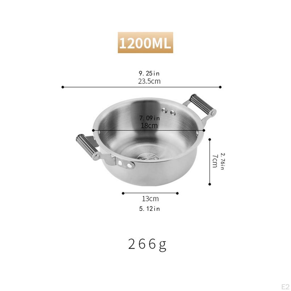 Корейская кастрюля для приготовления рамена для использования на плите с двойными ручками