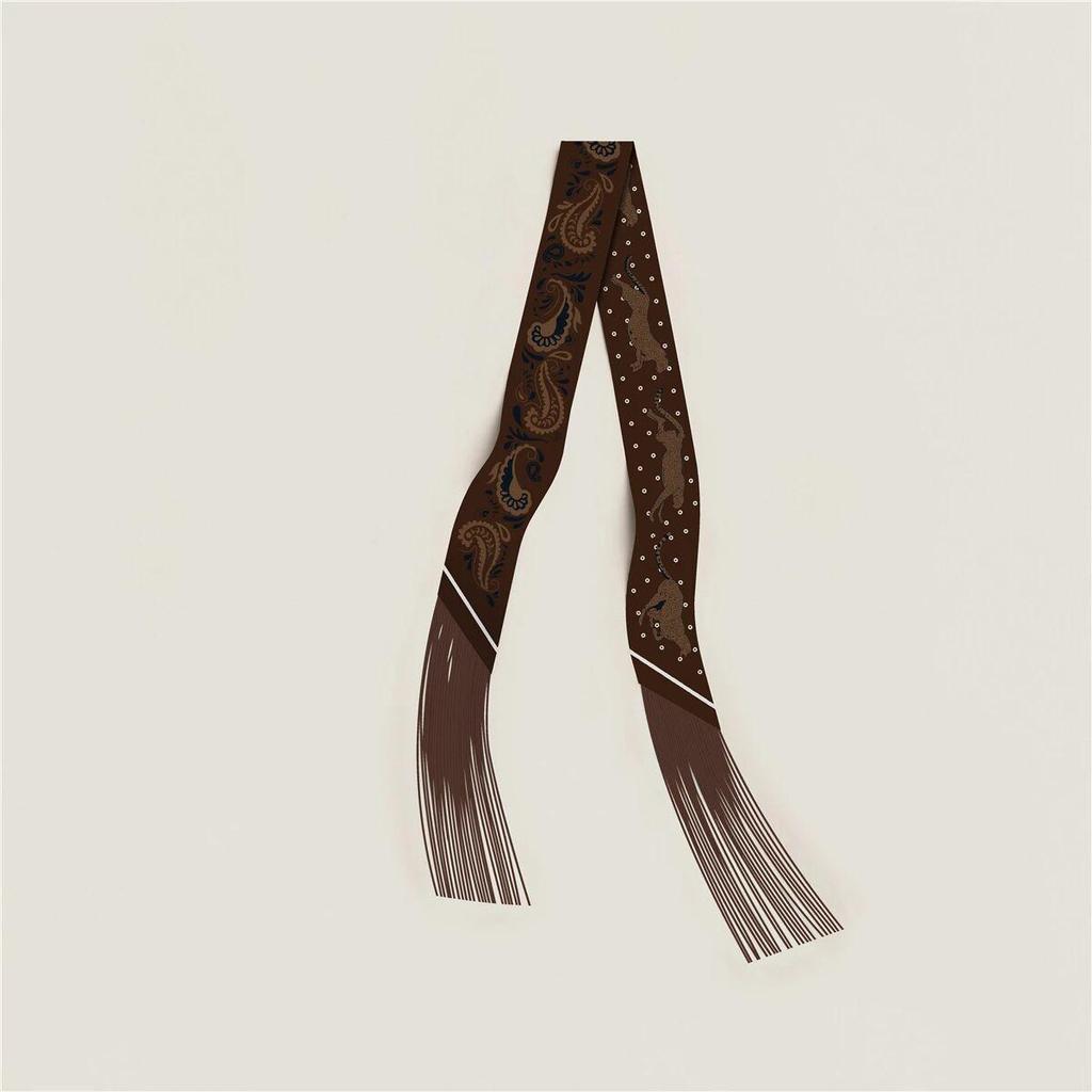 Женский твиловый шелковый галстук-лента в корейском стиле: Универсальный аксессуар-шарф и сумка