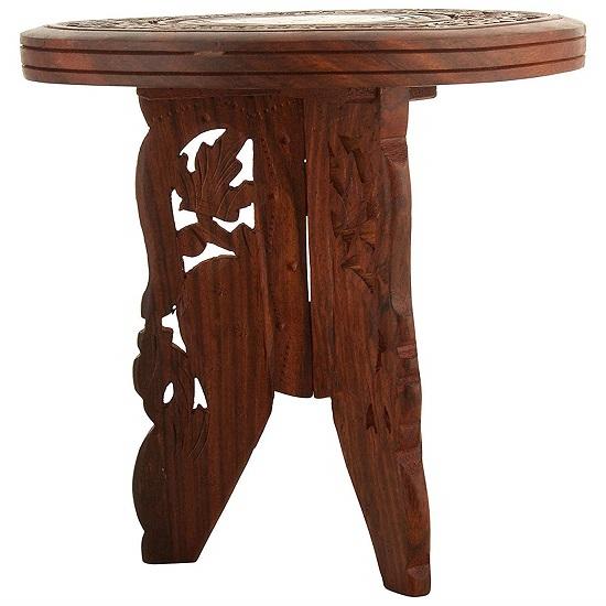 Деревянный стол, круглая ваза со складным табуретом на 3 ножках, центральный стол 22,86 см для гостиной, деревянный складной журнальный столик