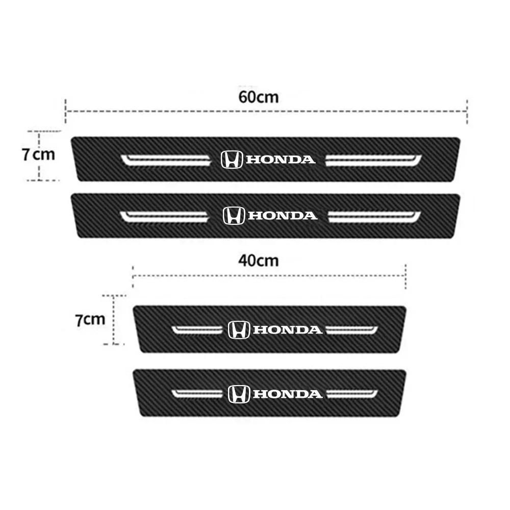 Защитные наклейки на пороги передних и задних дверей автомобиля для Honda FIT Civic CRV Accord Jazz HRV Vezel CRZ City Pilot