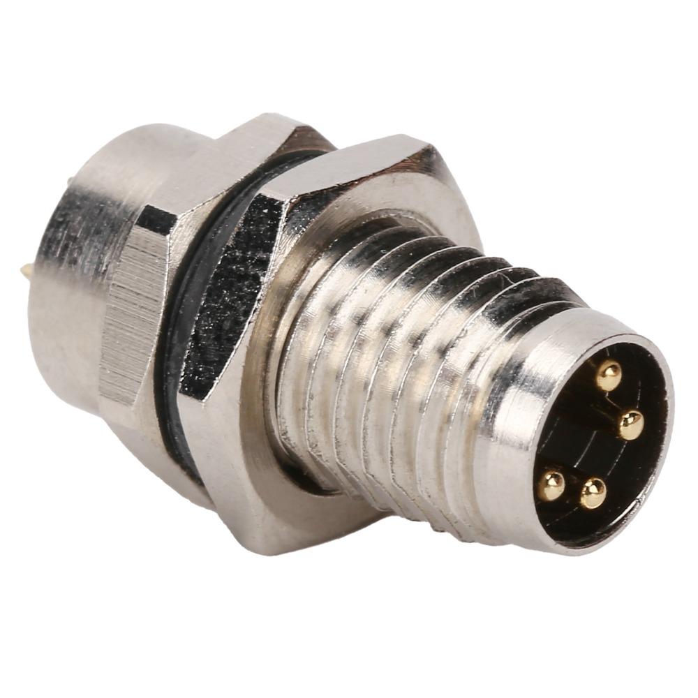 4Pin M8 Needle Socket Back Board Mounted Industrial Connector Aviation Connector  Field Assembly
