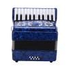 Accordion 22 Keys 8 Bass Celluloid Musical Instrument Toy for Home Stage PerformanceDark Blue