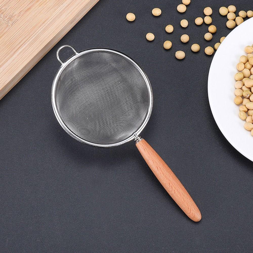 Ручка из нержавеющей стали, кухонный инструмент для выпечки, дуршлаг, фильтр для масла, сито, ложка