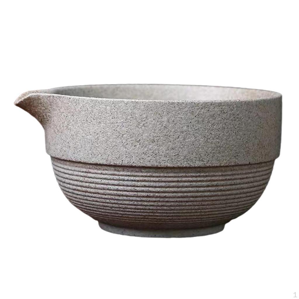 Bowl Handmade Ceramic Ceremony Japanese Tea Cup of Matcha Mix for Friends on The Beginner