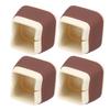 4Pcs Silicone Furniture Protectors 3.3x3.9x3.9cm NonSlip Chair Table Foot Covers Caps(Coffee )