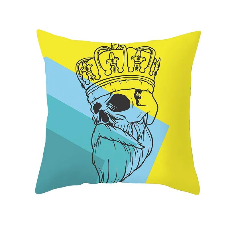 Sofa Bedroom Living Room Home Creative Skull Print Cushion Cover Fashion Decorative Pillow