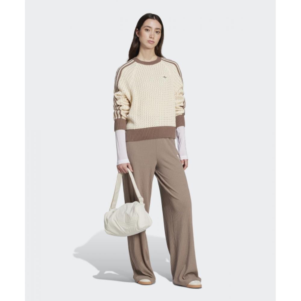 Adidas Knitted Crew Sweatshirt Wonder White Jd0907