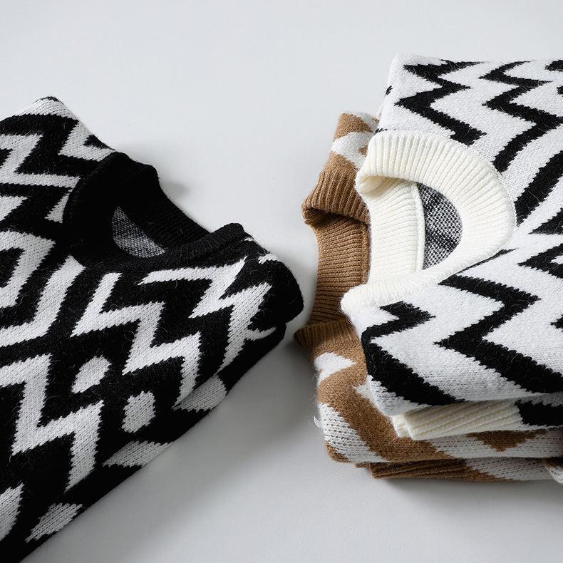 Свободный вязаный свитер, мужской осенне-зимний новый стильный теплый свитер с круглым вырезом, тканый свитер, мужская модная рубашка Explosion