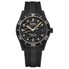 Часы Navigator Series Wave Автоматический механический механизм Водонепроницаемость 200 метров 39 мм Черный циферблат Корпус из нержавеющей стали Резиновый ремешок M026.907.37.051.00