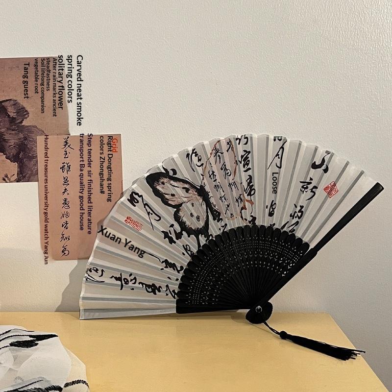 Классический складной веер 1 шт. Бамбук Шелк Цветная ручка Китайский Японский веер для танца для свадьбы Сценического шоу