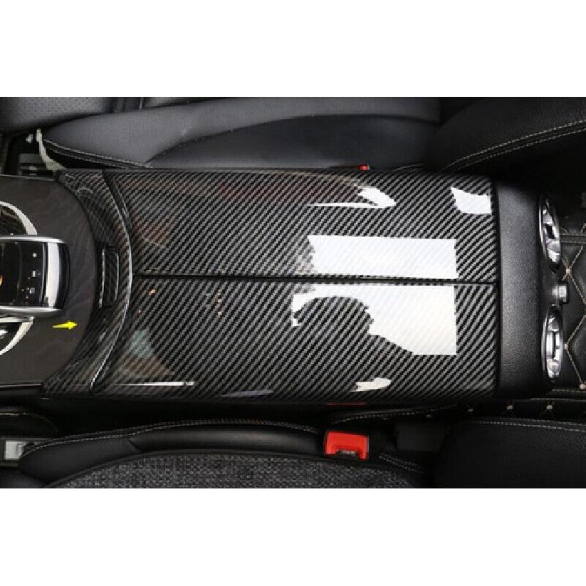 Для Benz C-Class 2015- ABS Декоративная накладка на кнопку подлокотника консоли под карбон 2 шт.