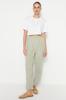 Women's Style Trousers Khaki Jogger Woven Muslin Woven Trousers
