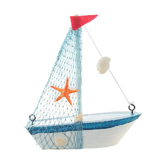 Craft Ornament Creative Sailboat Design Wooden Home Craft Decor for Living Room