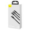 3in1 Cable USB-C - USB-C / iPhone Lightning / microUSB 20W PD 1.5m - black