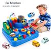 Adventure Boy's Cross-Border Car Challenge: Educational Track & Train Parking Lot Toy