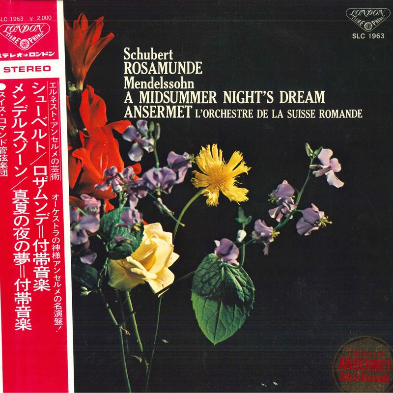 LP Record SCHUBERT, MENDELSSOHN, ANSERMET, L' - Rosamunde / A Midsummer Night's Dre SLC1963 LONDON Japan Obi Classical Used