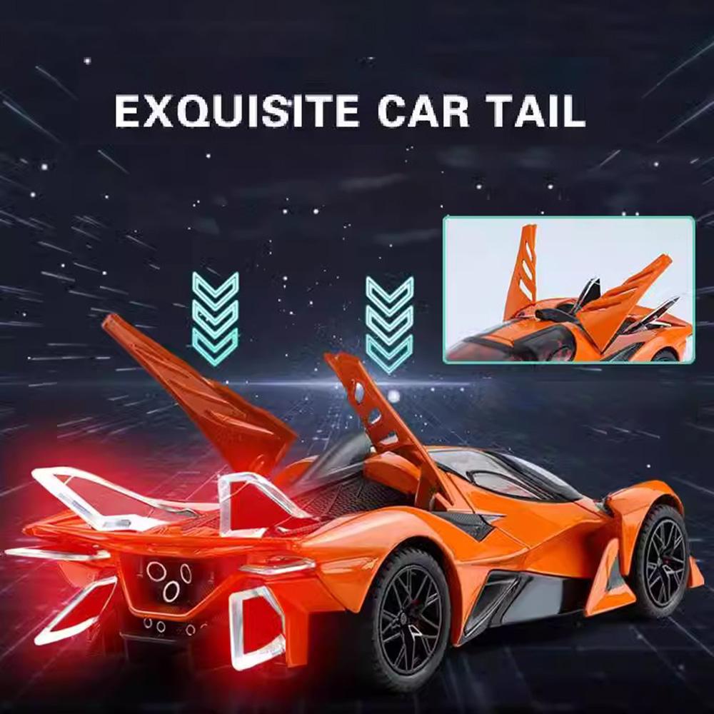 1:24 Apollo EVO IE Super Car Model Kids Toy Alloy Diecast Pull Back Cars Models Collectibles Gift Sound Light Children Vehicles