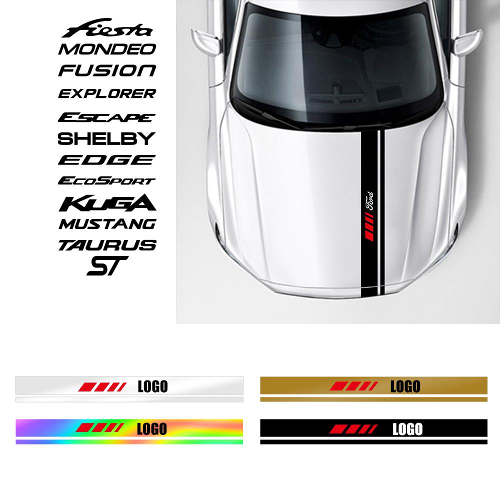 For Ford Focus Fiesta Ranger Mondeo Mustang Kuga Smax ST Edge Car Styling Engine Hood Bonnet Sticker Decoration Auto Accessories