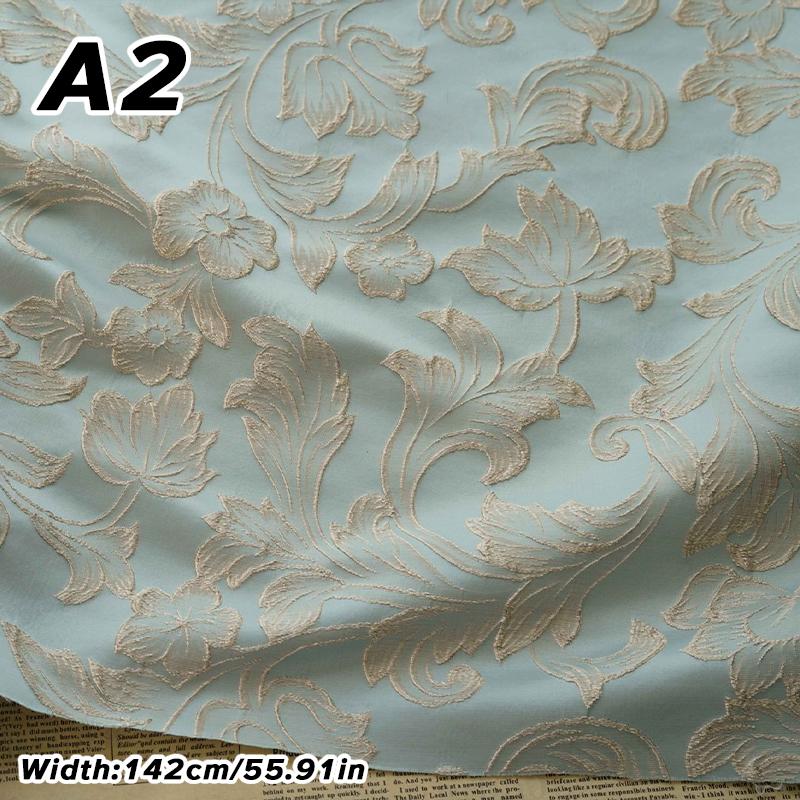 1M Роскошная Золотая Шелковая Ткань Жаккардовая Ткань с Тиснением Цветов Тканая Парчовая Ткань Одежда Платье Костюм Сумка Обивка DIY Швейная Ткань