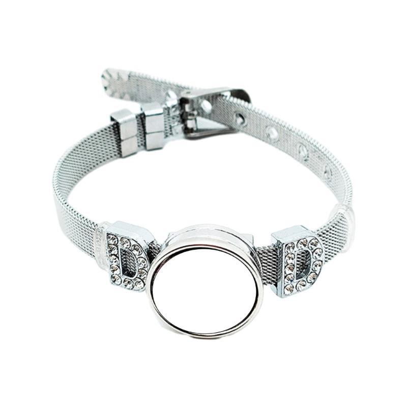 Сублимационные круглые подставки для браслетов Заготовки для основы браслетов Термотрансферная заготовка для браслета Нержавеющая сталь Персонализированный браслет