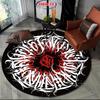 1PC Mystery Art Style Word Print Round Carpet Living Room Bedroom Sofa All Seasons Mat Modern Decorative Rug Top 10 Holiday Gift