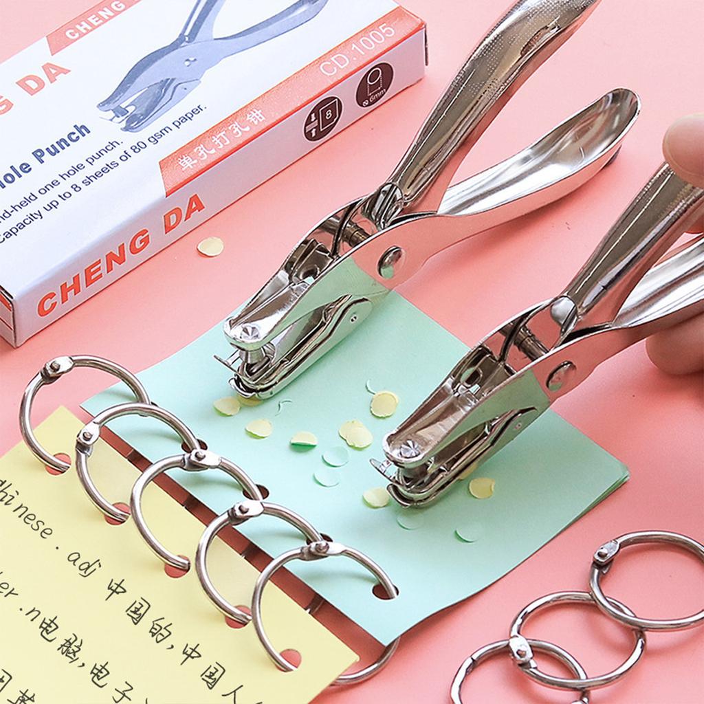 3mm 6mm Single Hole Punch Round Hole Punch Pliers Practical Metal Punching Pliers for Paper Photos Greeting Cards