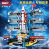 Space Series Space Rocket Artificial Satellite Lunar Exploration Manned Spacecraft Building Block Desktop Model Toy