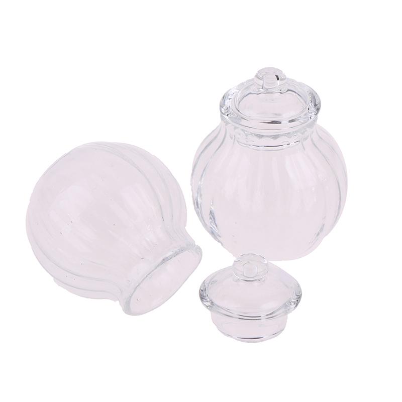 1:12 Кукольный домик, миниатюрная круглая стеклянная бутылка, банка для конфет, мини-модель бутылки для конфет