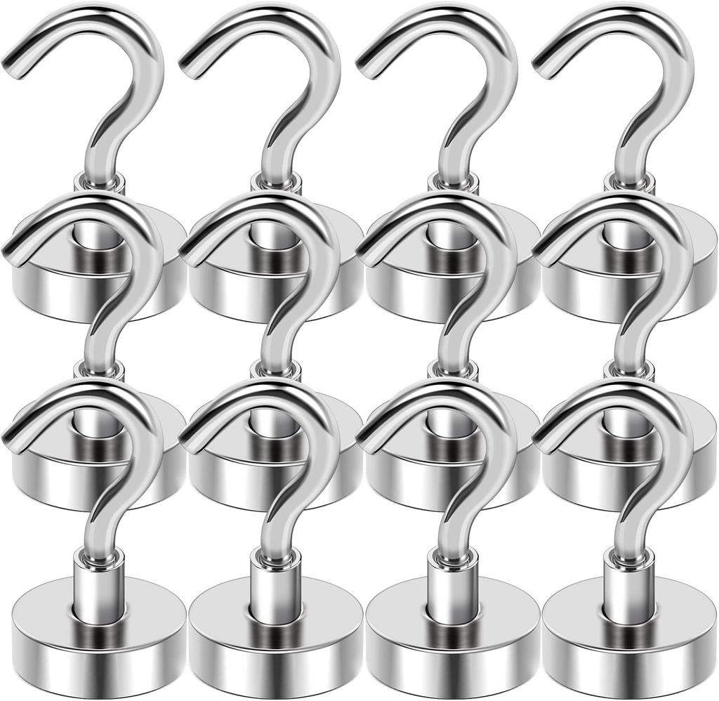 Магнитные крючки Черные магнитные крючки Сильные неодимовые магниты с крючками Маленькие металлические магнитные крючки для холодильника