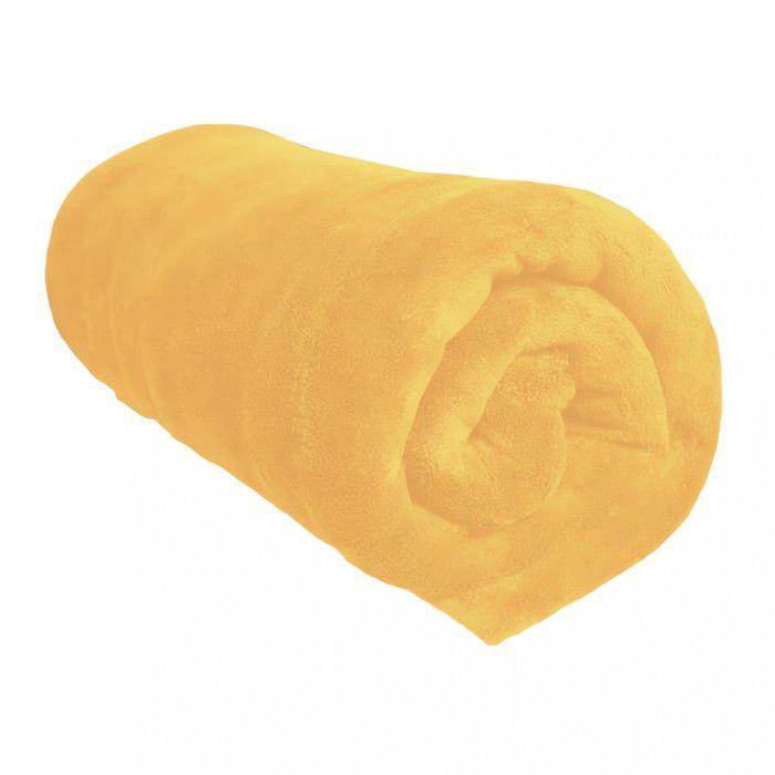 MICROFIBER Fleece Blanket 140x200 Cm Yellow, by Soleil d'Ocre