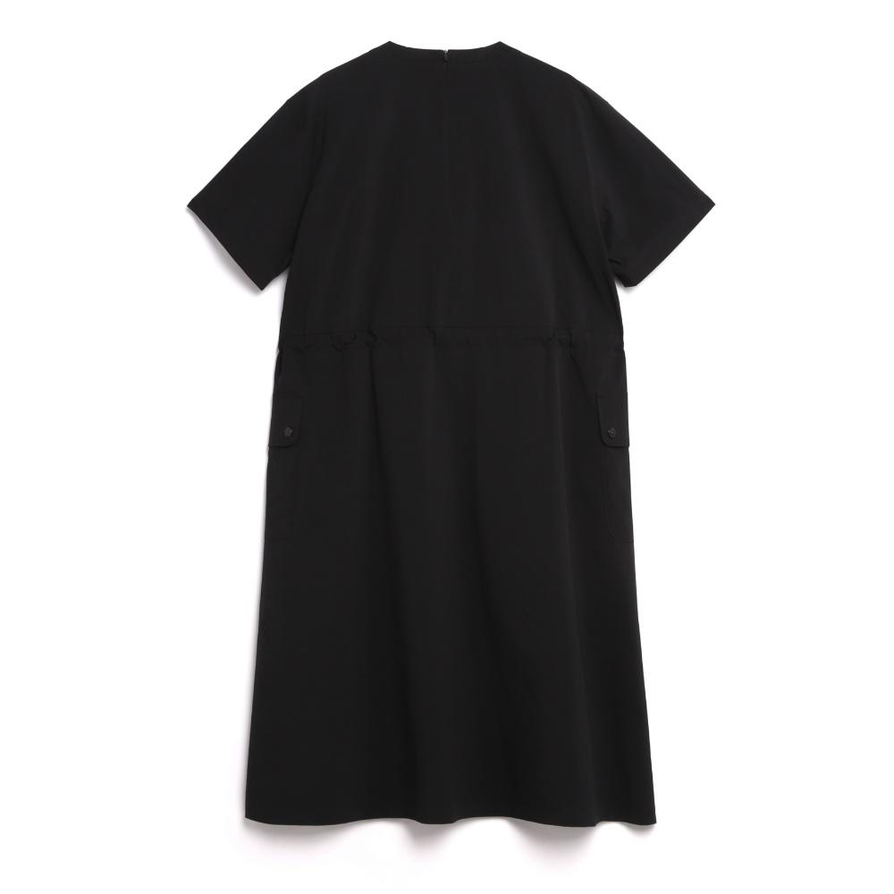 National Geographic N242Wop910 Adélie Lightweight Woven Stretch Round Neck Dress Carbon Black