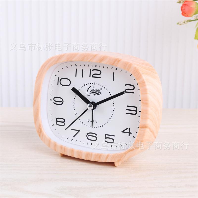 Compass silent alarm clock for students with large characters for the elderly clock for children's bedroom bedside clock ornament